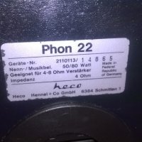 heco phon 22 made in f.r.germany-2x80w-внос швеицария, снимка 18 - Тонколони - 21939625