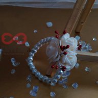 Сватбени бутониери - бутониера за ръка - гривна Ралица, снимка 2 - Сватбени аксесоари - 14813137