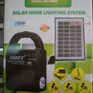 Комплект LED диодни лампи със соларен панел и акумулатор  DAT AT-888, снимка 1 - Аксесоари и консумативи - 13374691