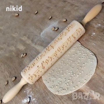 Ноти дървена точилка за тесто бисквитки фондан декор, снимка 1