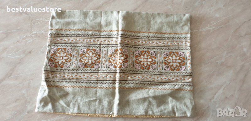 Памучна Пъстра Ръчно Тъкана Калъфка За Възглавница 58-42см, снимка 1