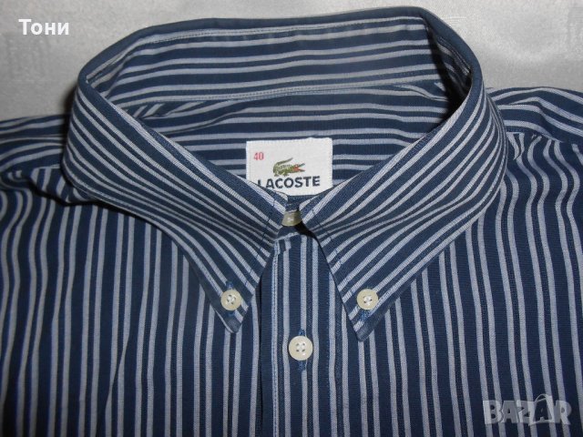 Риза с дълъг ръкав Lacoste -размер 40, снимка 5 - Ризи - 22029424