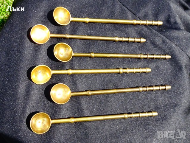 Бронзови лъжици за коктейли,лимонада,капучино., снимка 4 - Антикварни и старинни предмети - 25454739
