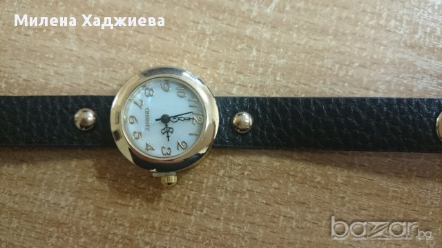 Часовник - гривна, черен, снимка 2 - Дамски - 10525878