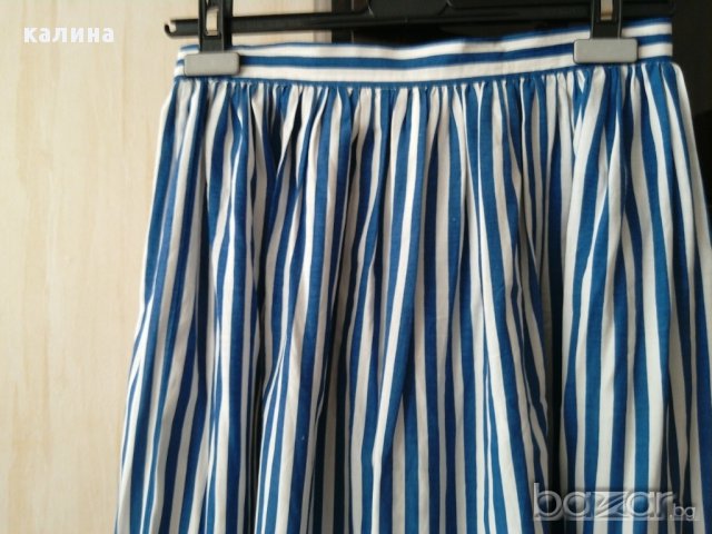 Лятна синьо и бяло пола, р-р М, снимка 2 - Поли - 11223275