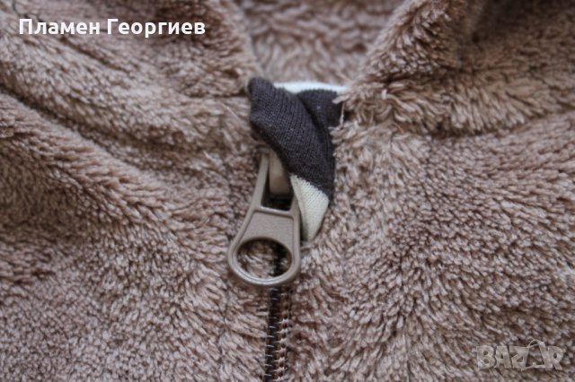 Кафяв суичър с качулка/74-80, снимка 3 - Бебешки якета и елеци - 25564447