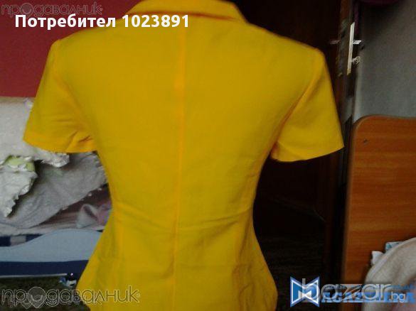 Жълт летен костюм като нов, снимка 2 - Костюми - 10872606