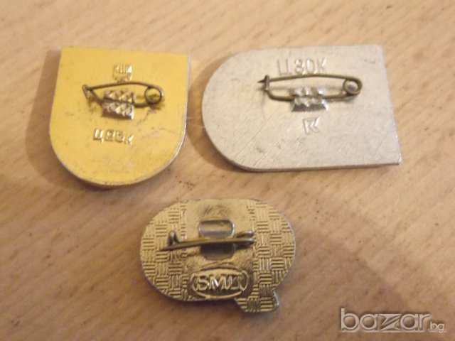 № 1764  лот - 3 бр. стари спортни значки , снимка 2 - Други ценни предмети - 7582556