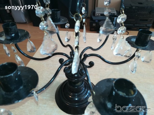 немски свещник с висулки-метален-55х35см-внос швеицария, снимка 10 - Антикварни и старинни предмети - 20892036