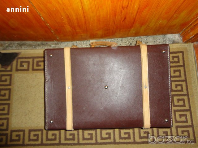 ПРОДАВАМ КОЖЕН КУФАР ПОДСИЛЕН раз  56/18  дълб  18, снимка 2 - Други стоки за дома - 13401630
