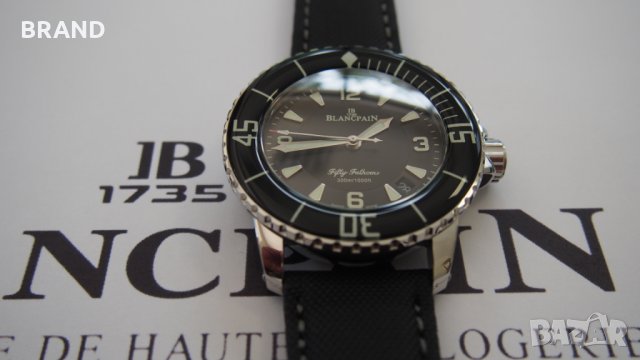 Мъжки часовник BLANCPAIN Fifty Fathoms клас 5А+ изключително рядък, снимка 2 - Мъжки - 25474574
