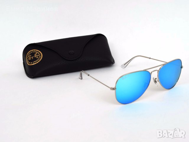 Слънчеви очила Ray-Ban Aviator Blue, снимка 2 - Слънчеви и диоптрични очила - 24790785