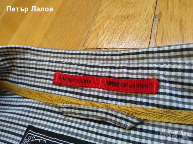 Нова цена SuperDry Japan риза мъжка ситно сиво каре, снимка 4 - Ризи - 24854715