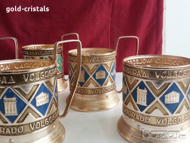 руски  стакани подстакани волгоград , снимка 6 - Антикварни и старинни предмети - 20740881