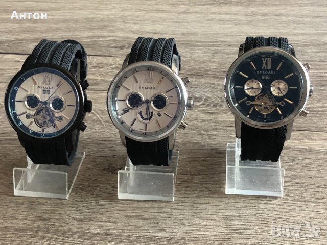 Продавам Bvlgari Модел Tourbillon Bleck and White мъжки стилен часовник, снимка 10 - Мъжки - 22775859