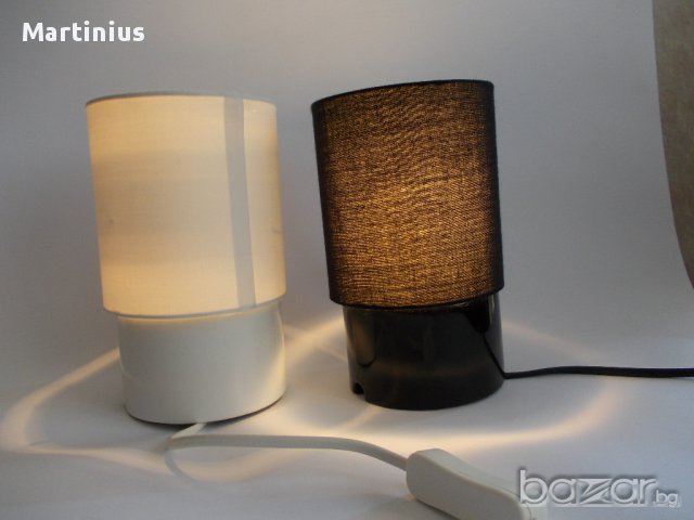 Два абажура настолни в черно и бяло, снимка 2 - Настолни лампи - 14977533