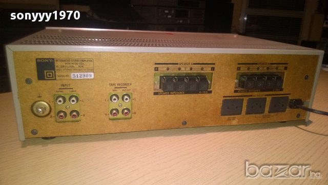 sony  ta-333 stereo amplifier-180watts-made in taiwan-внос швеицария, снимка 5 - Ресийвъри, усилватели, смесителни пултове - 9841367