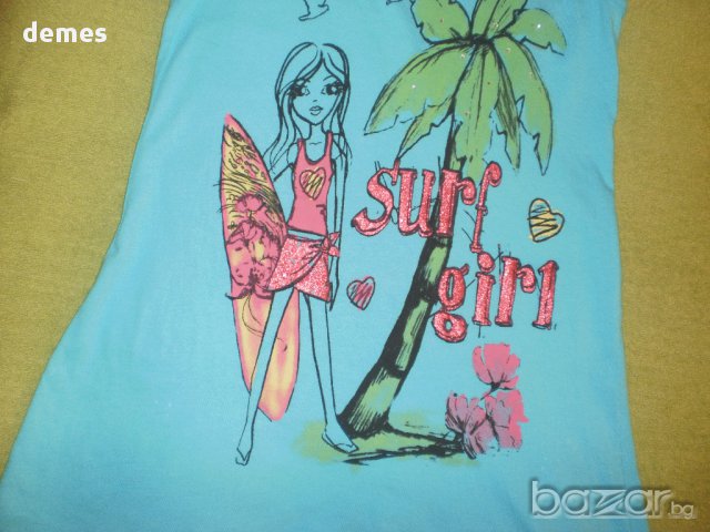 Асиметрична туника без ръкав CHEROKEE в цвят тюркоаз за 9-10 години, снимка 3 - Детски Блузи и туники - 10736070