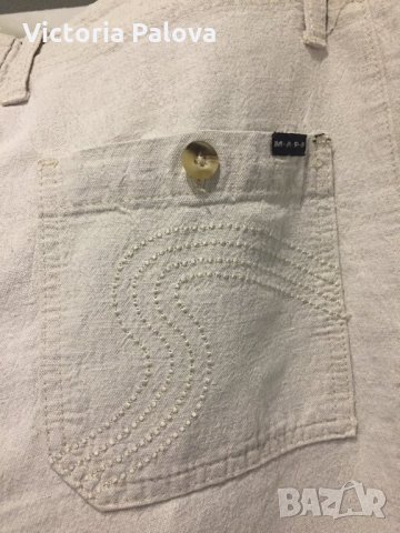 🇮🇹 Италиански панталон,7/8,тежък лен, снимка 3 - Панталони - 24757822