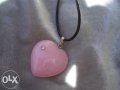 Колие Розово сърце, снимка 1 - Колиета, медальони, синджири - 11143611