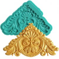 ОР57 орнамент силиконов молд форма декорация торта фондан шоколад и др, снимка 1 - Форми - 26154817