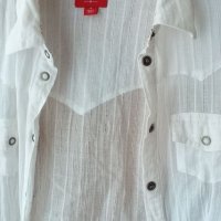 Ефирна бяла риза, размер S, снимка 2 - Детски ризи - 25178257