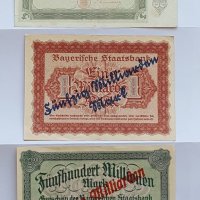 GERMANY WW2.5 & 20 & 50 BILLION MARK 1923 год. OVERPRINTED. RARE NOTES, снимка 3 - Нумизматика и бонистика - 18775404