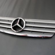 Решетка за Мерцедес / Mercedes C203 купе (2000-2007) - 4 ребра хром, снимка 1 - Аксесоари и консумативи - 12935929