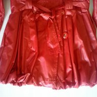 Детски шлифер за момиче в червено, елегантен с колан, снимка 3 - Други - 11653733