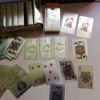Тесте златни карти за игра с 24 карата златно покритие-пластик, снимка 8 - Карти за игра - 25658565