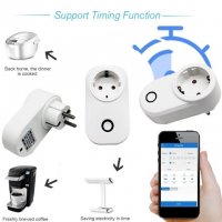  Интернет ключ WiFi Smart socket. Wi- Fi Swich. AC 220V 16A Контролен електромер с календар, снимка 3 - Друга електроника - 25919746