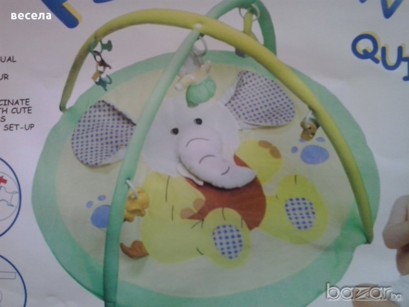 Активна гимнастика за бебета  -  меко килмче с дрънкалки, снимка 1