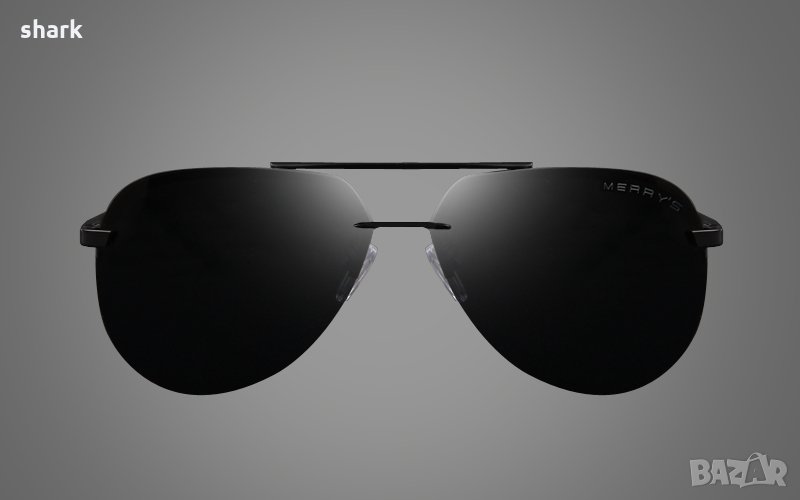 ТОП МОДЕЛ! мъжки слънчеви очила merry's original men's polarized sunglasses aviator black aluminium, снимка 1