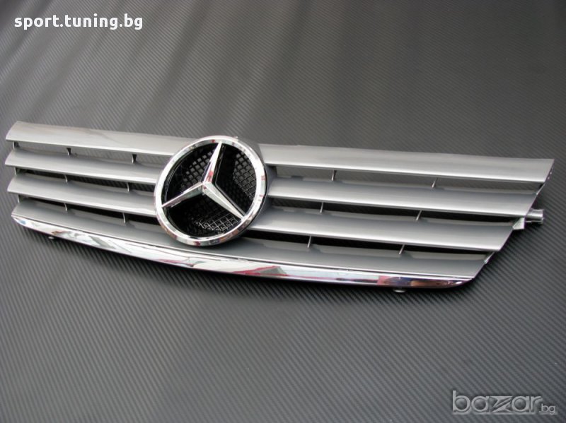 Решетка за Мерцедес / Mercedes C203 купе (2000-2007) - 4 ребра хром, снимка 1