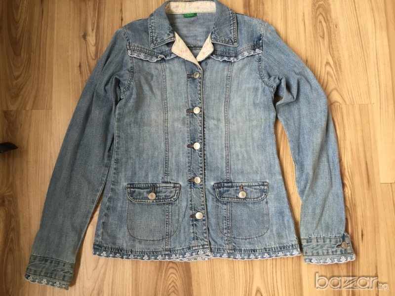 Детско дънково яке BENETTON оригинално, размер XL/12, снимка 1