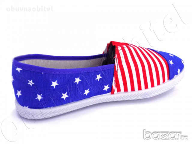 Дамски Цветни Олекотени Еспадрили American Flag Blue 9,99лв., снимка 3 - Дамски ежедневни обувки - 11178640