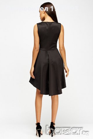 Нова черна асиметрична рокля , снимка 3 - Рокли - 19881544