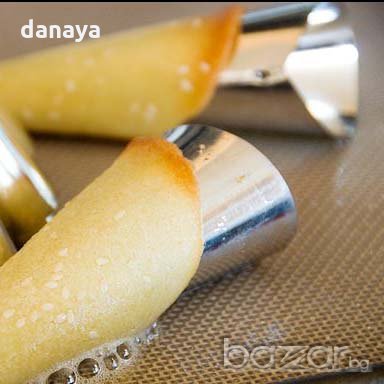 221 Метални фунийки за сладки с пълнеж форми за фунийки с крем 6 броя в комплект, снимка 5 - Форми - 20429681