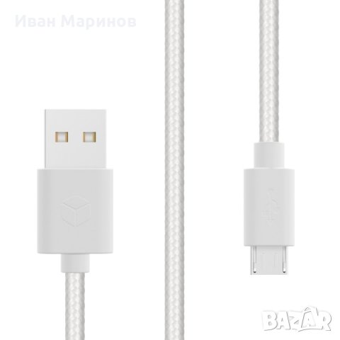 Текстилен кабел за данни micro USB, 1.5м, снимка 5 - USB кабели - 23649122