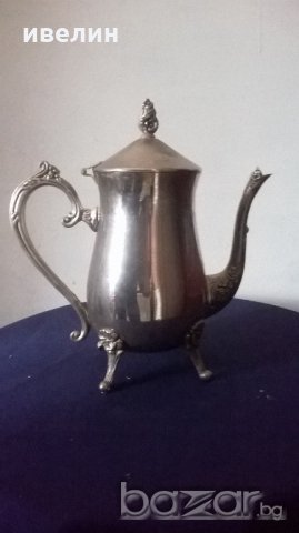 посребрена метална кана, снимка 3 - Антикварни и старинни предмети - 20340305