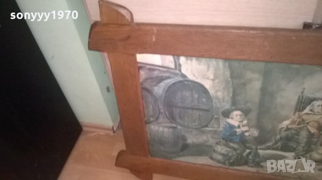 картина-106х66см-дървена рамка-наздравица-внос германия, снимка 8 - Колекции - 25977299
