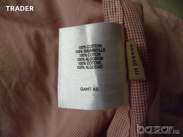 Мъжка риза GANT ,  100% памук, снимка 6 - Ризи - 18195698