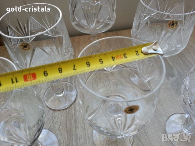 Кристални чаши за вино гравирани, снимка 8 - Антикварни и старинни предмети - 22330718