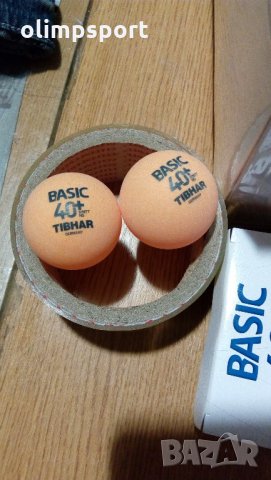 топчета за тенис на маса Tibhar Basic 40+ NG нови бели, жълти произведени в Германия 