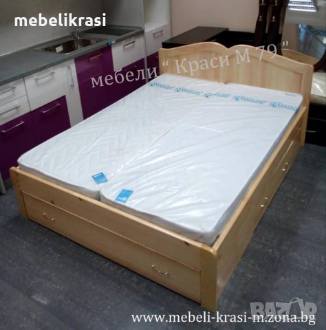 Спалня ”Море от любов” с три чекмеджета-МАСИВ , снимка 1 - Спални и легла - 22049778