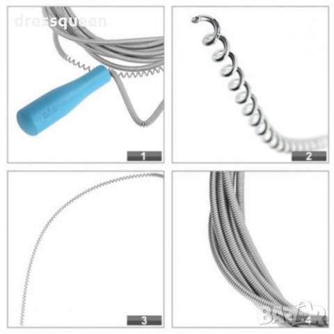 1802 Метална спирала за отпушване на канали 3 метра, снимка 5 - Други стоки за дома - 23495756