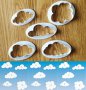 пластмасови резци резец форма облак облаци 5 бр различни размери украса торта сладки мъфини и др, снимка 1