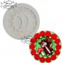 кръг рамка венец рози и листа силиконов молд форма декорация торта фондан мъфини шоколад