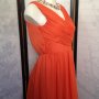 Елегантна оранжева дамска рокля H&M , снимка 5