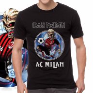 СТРАХОТНИ мъжки тениски AC MILAN / МИЛАН с IRON MAIDEN принт! Поръчай модел с твоя идея!, снимка 1 - Тениски - 16713561